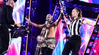 AEW star Darby Allin crashes through stage with high-risk move, captures TNT Championship at All In
