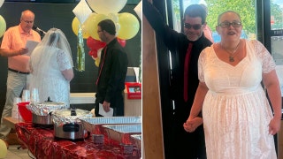 Bride serves McDonald's customer in wedding dress while tying knot at restaurant: 'Handing out extra sauces'