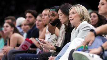 Hillary Clinton went courtside for hoops but a dancing mascot appears to have stole the show - Fox News