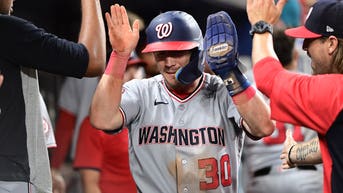 Nationals outfielder does his best Spider-Man impression for one of baseball's best catches of the year - Fox News