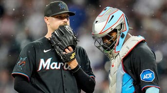 MLB outfielders collide, accidentally launch ball over wall for a homer in brutal error - Fox News