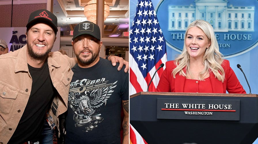 Luke Bryan, Jason Aldean take over White House briefing room