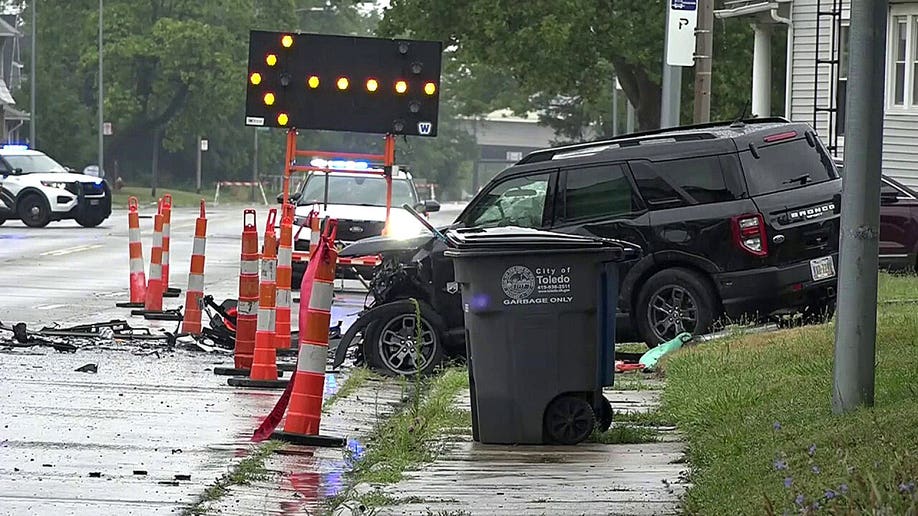 Scene of Toledo, Ohio crash involving Rep Marcy Kaptur