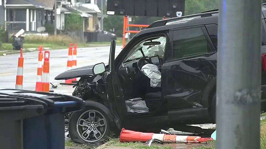 Vehicle crash scene involving Rep Marcy Kaptur