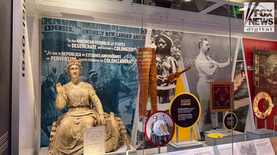 An exhibit in Entertainment Nation examining the history of American colonialism. 