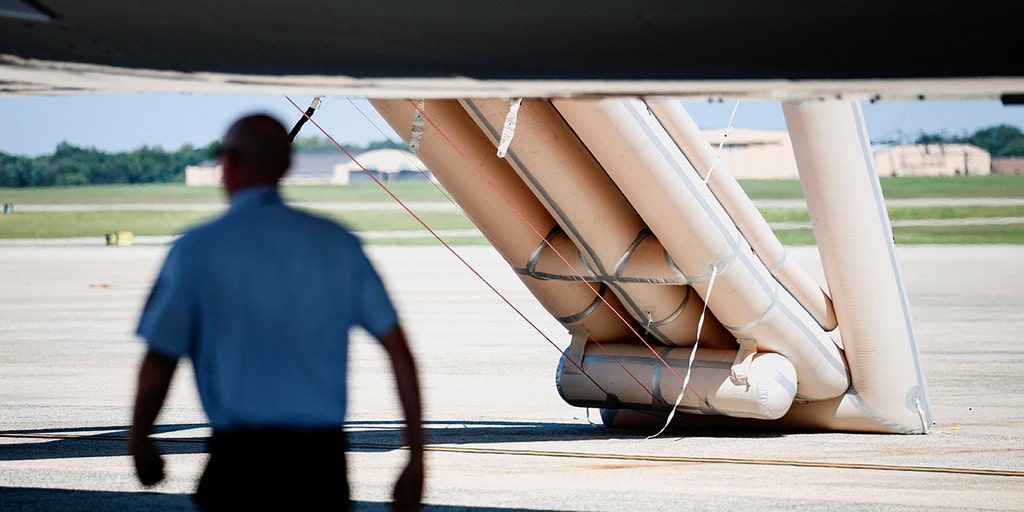 Emergency slide sparks questions on Trump's new Air Force One before president reveals why