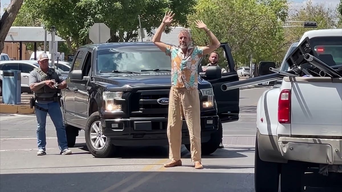 Man getting arrested.