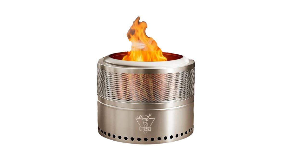 This fire pit keeps you warm on crisp fall days.