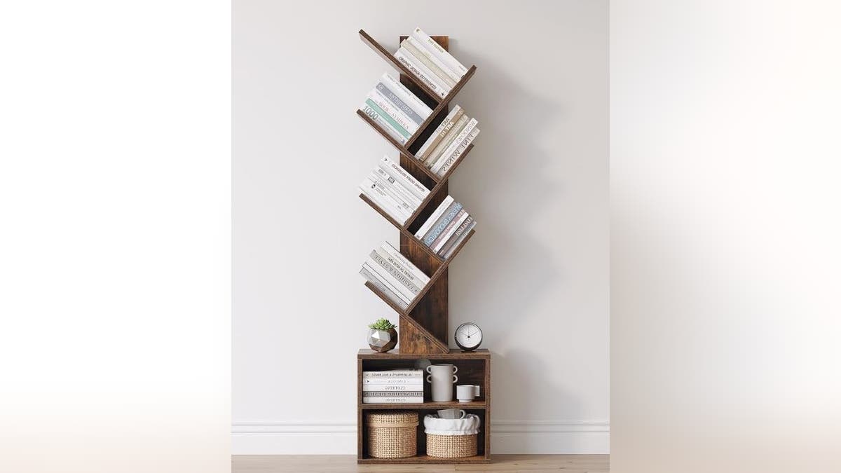 Store books and other belongings in this unique bookcase.
