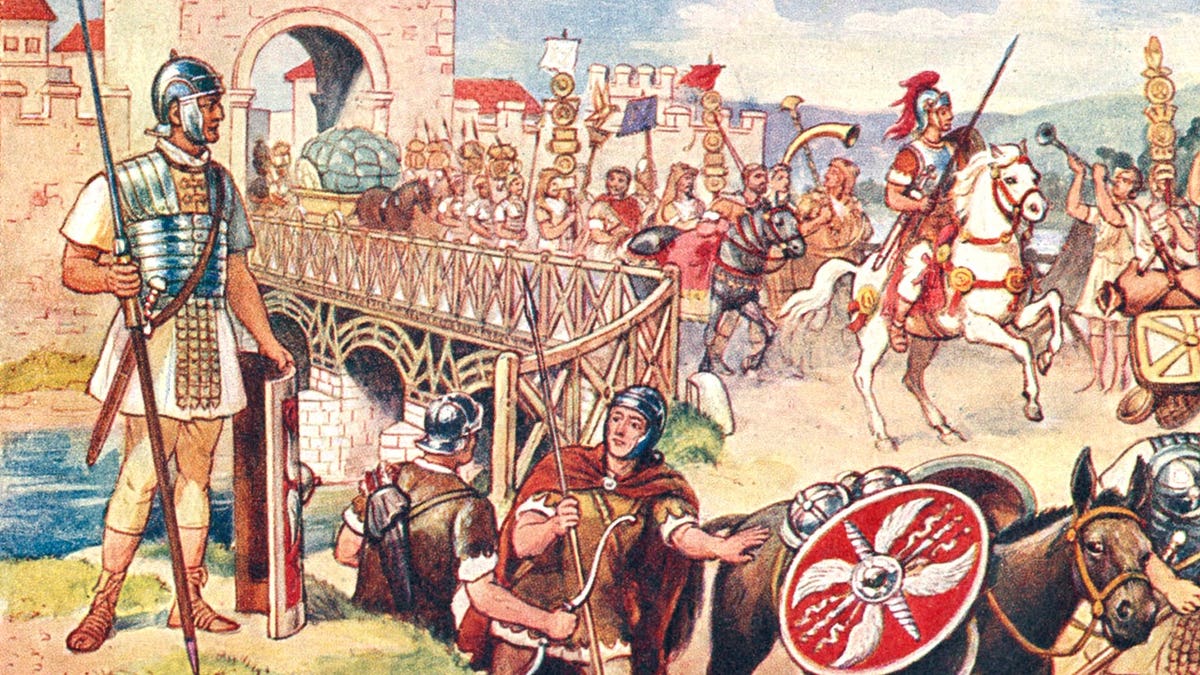 Depiction of Roman soldiers