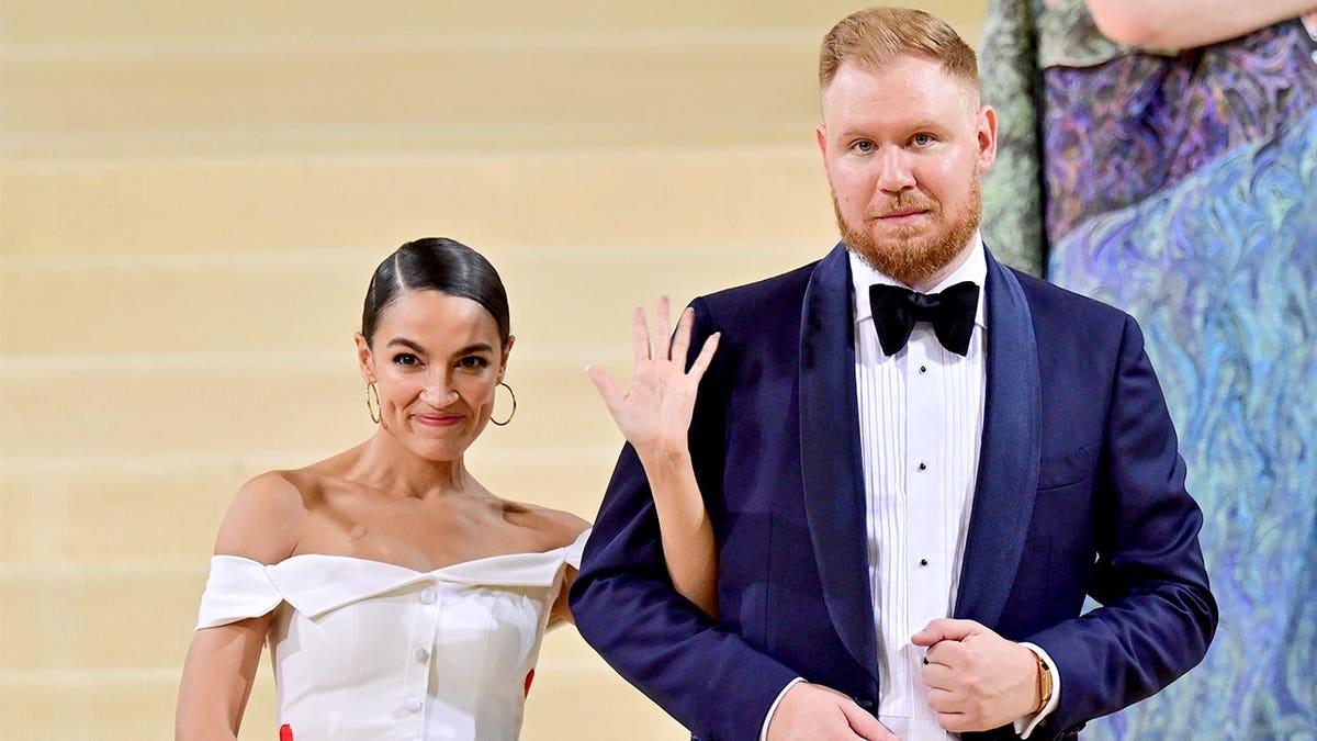 Alexandria Ocasio-Cortez, Riley Roberts at Met Gala
