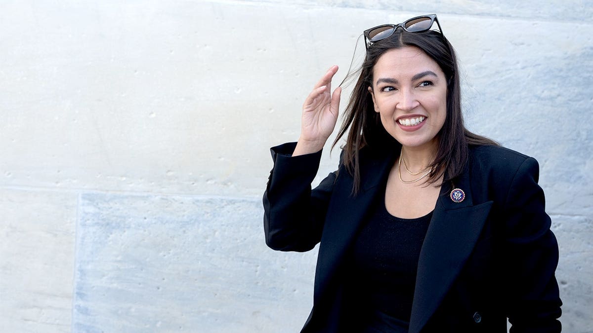 Alexandria Ocasio-Cortez outside Capitol Building