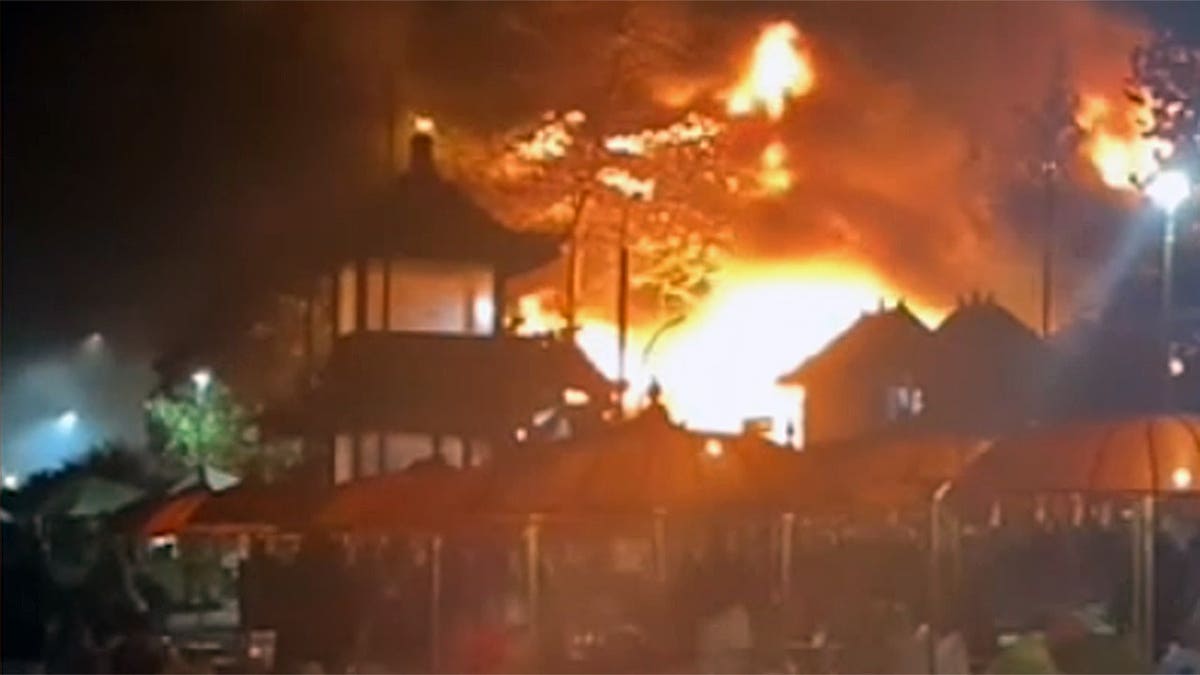 Fire erupts at restaurant in Bali, Indonesia