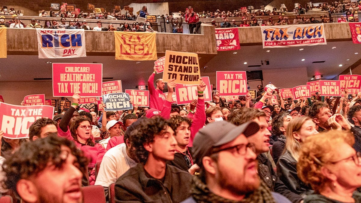 Tax The Rich political rally