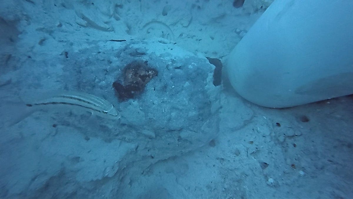 View of ingot on seabed