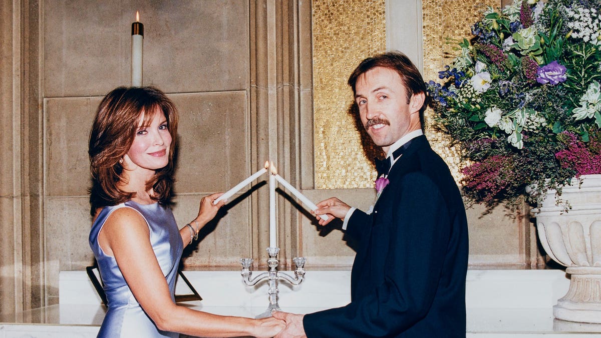 Jaclyn Smith and Dr. Brad Allen on their wedding day.