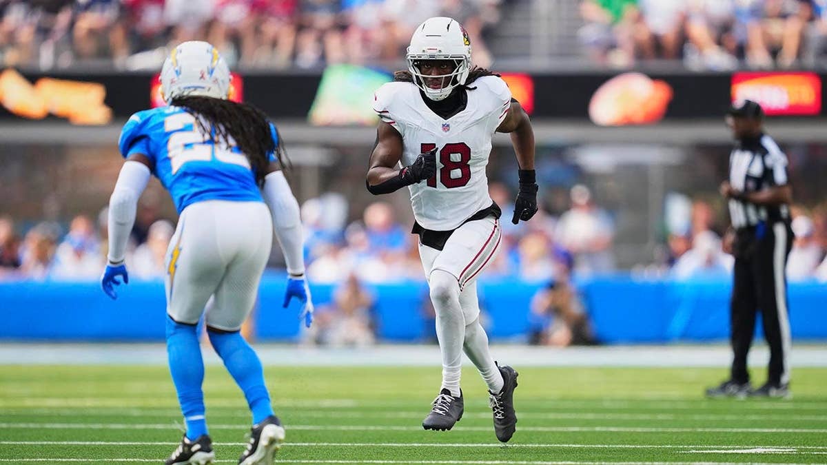 Marvin Harrison Jr. running a route during an NFL game