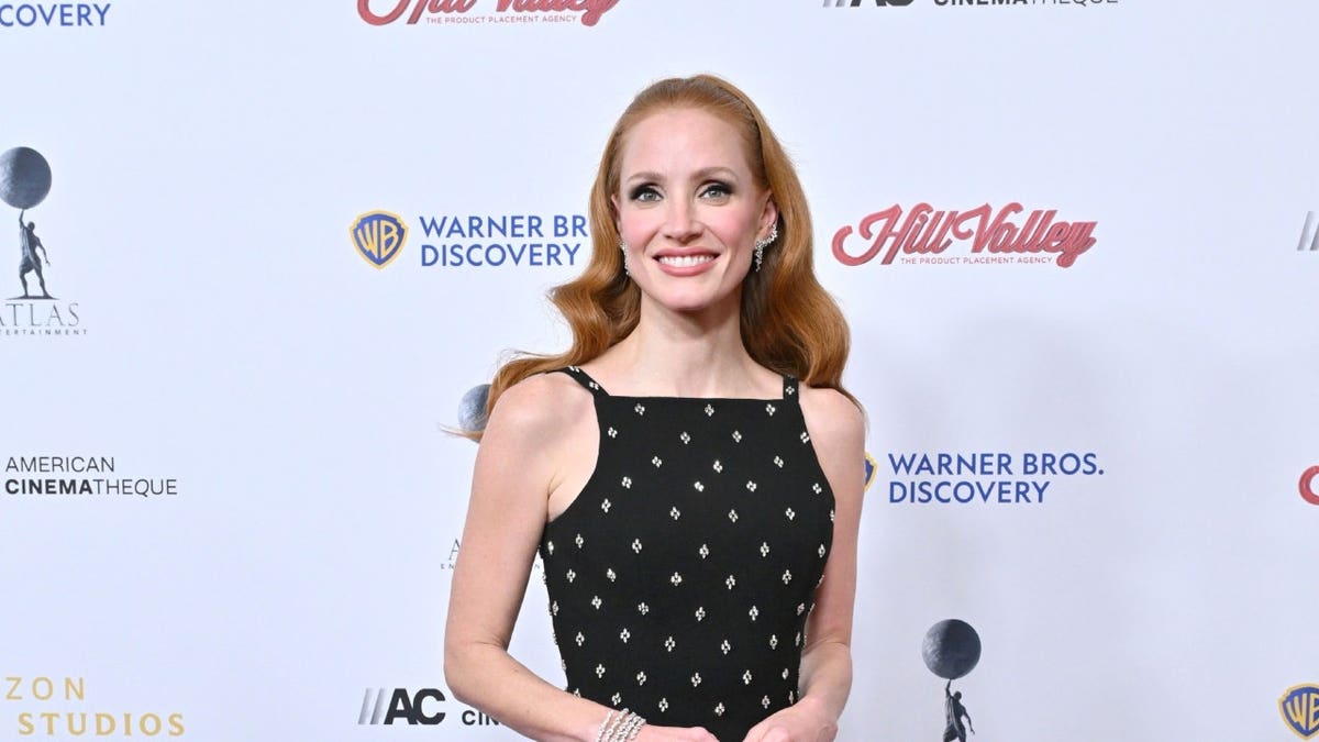 Jessica Chastain at the 38th American Cinematheque Awards at The Beverly Hilton on December 06, 2024 in Beverly Hills, California.