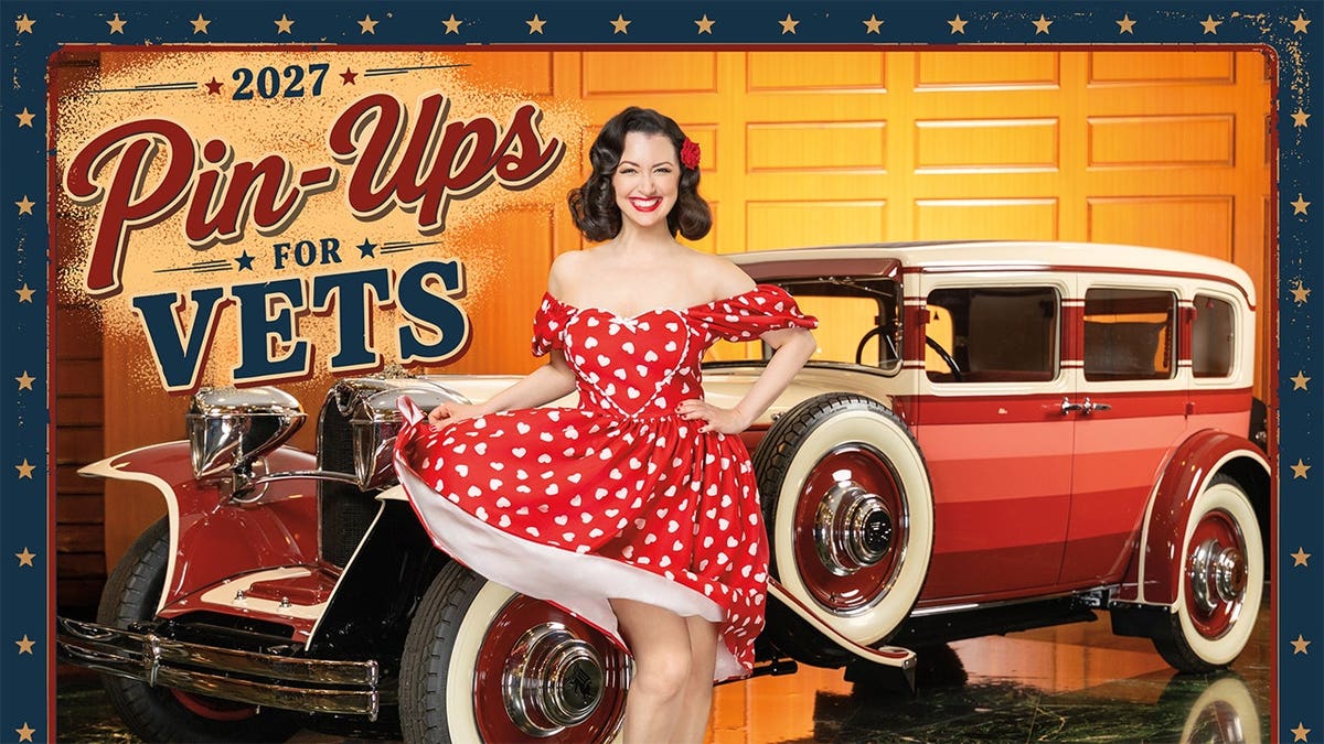2027 Pin-Ups For Vets calendar featuring Gina Elise.