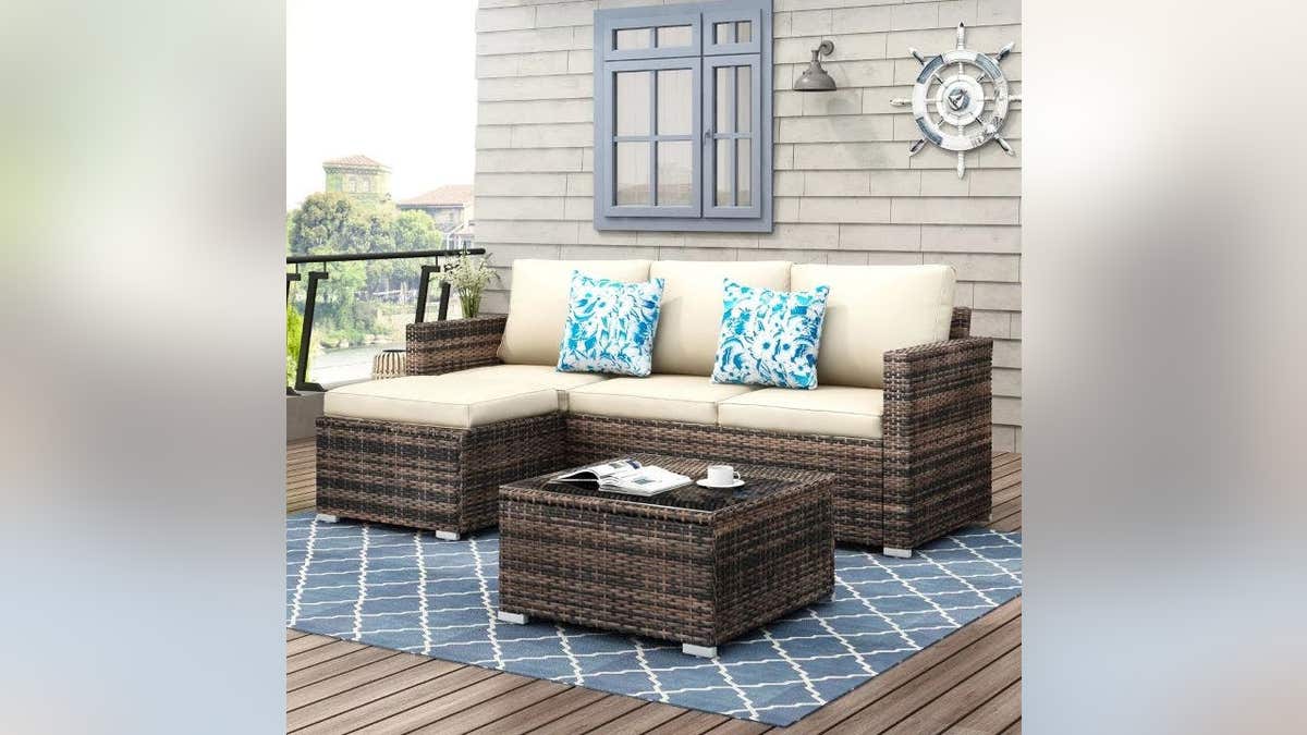 Southerland 3-Piece Wicker Patio Conversation Set