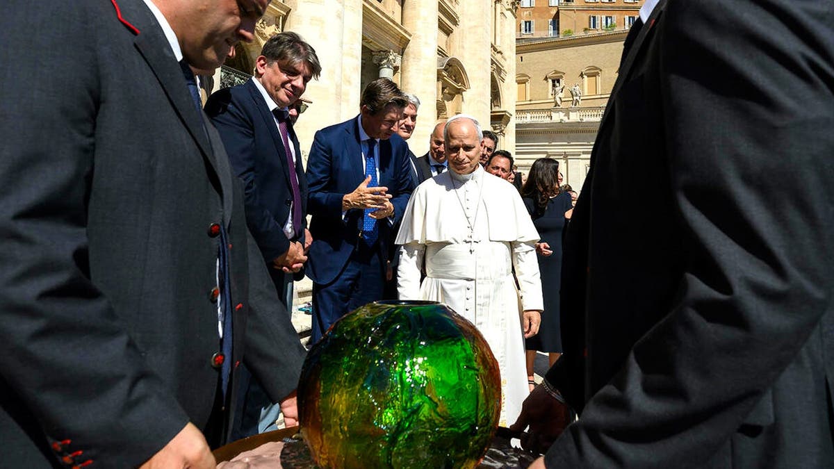 Pope Leo XIV receives the