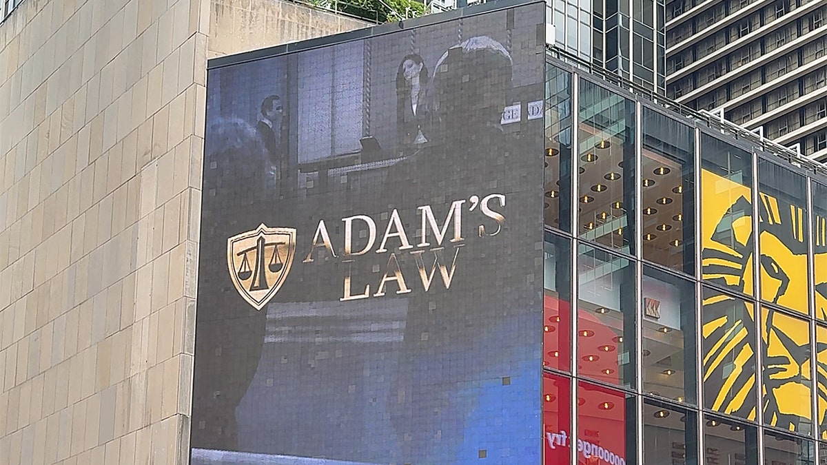 Adam's Law sign Times Square