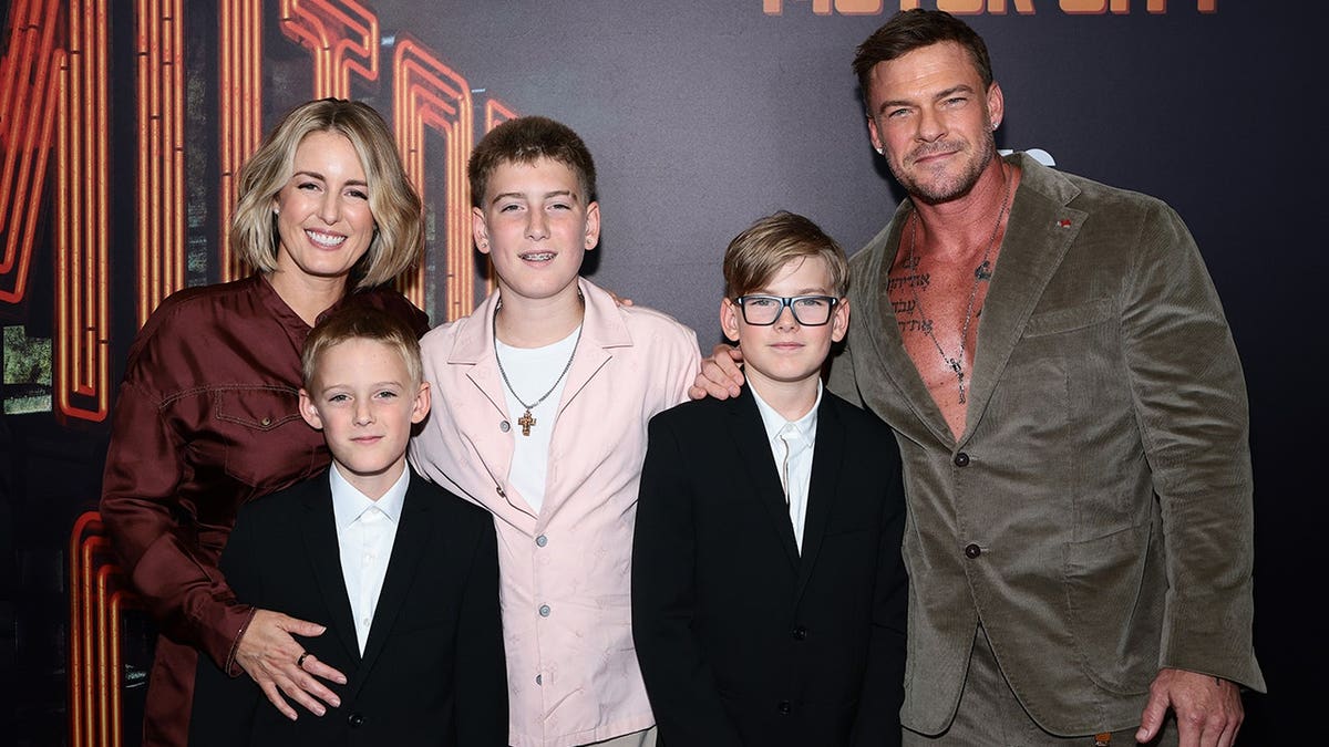 Alan Ritchson and his family at the premiere of
