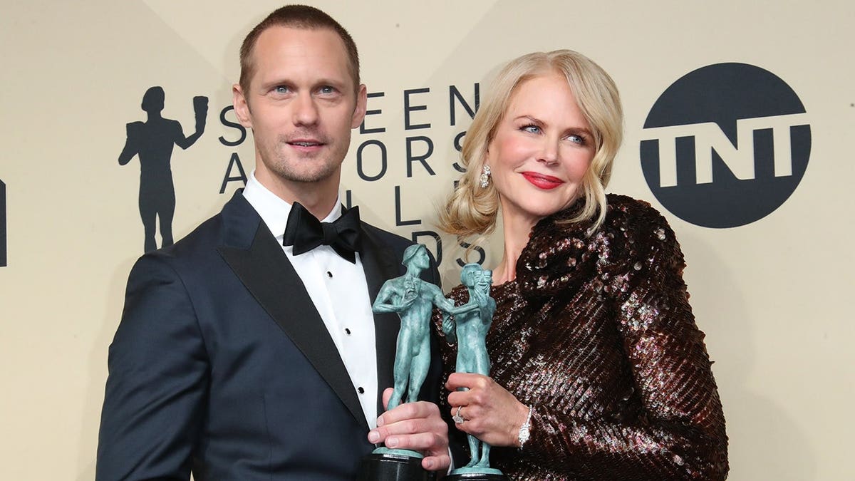 Alexander Skarsgard and Nicole Kidman at the SAG Awards in Los Angeles in January 2018