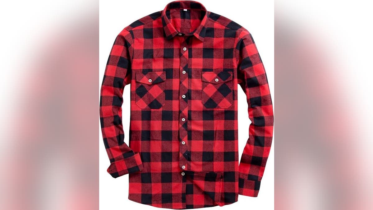Add this buffalo plaid shirt to your wardrobe once Halloween has passed.