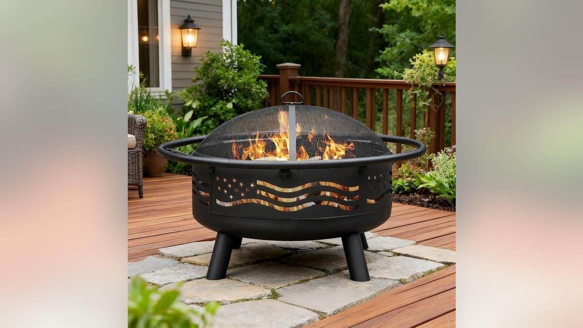 Stay warm all fall with this festive fire pit.
