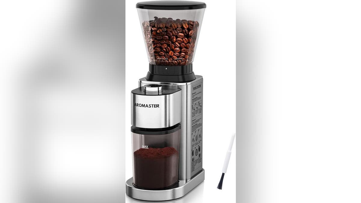 Grind enough beans for multiple pots of coffee.