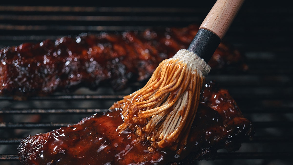BBQ Pork Spareribs on Barbecue Grill