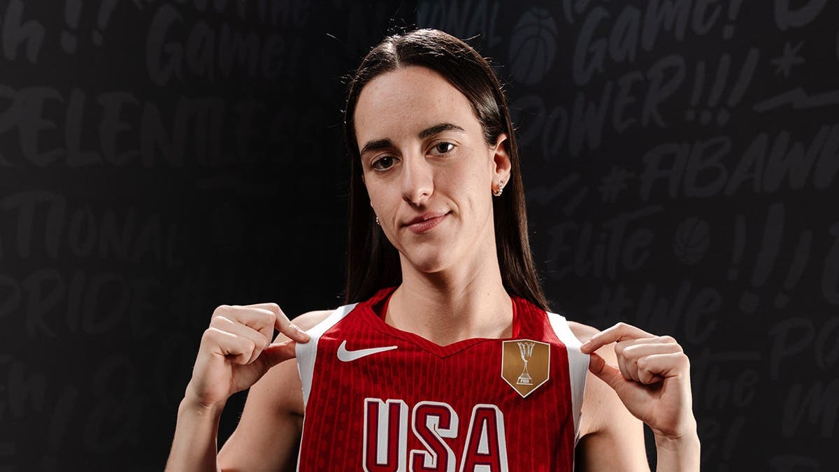 Caitlin Clark poses for a portrait during content day at the FIBA Women's Basketball World Cup.