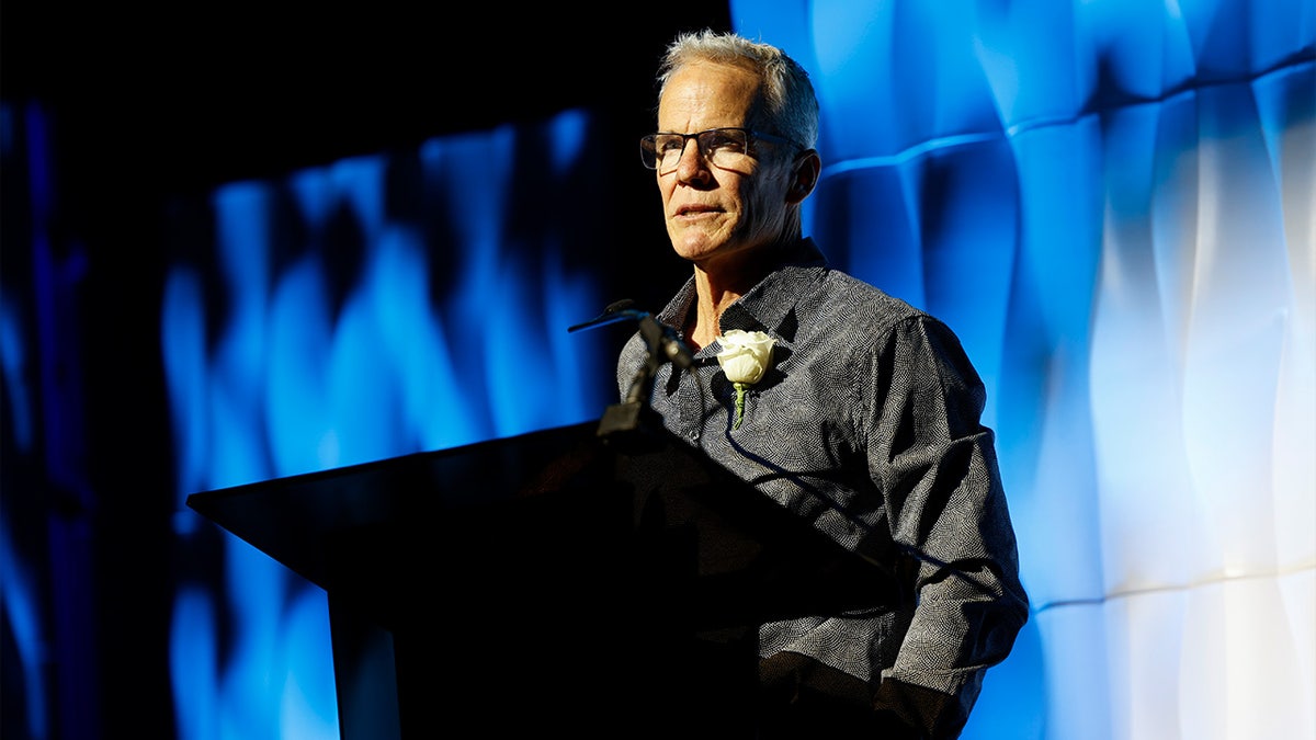 Casey Beathard speaks at award gala