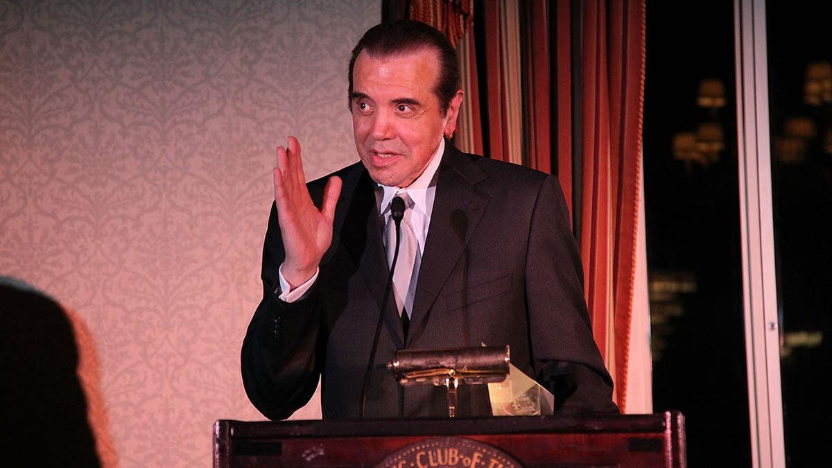 Chazz Palminteri speaks onstage at an awards gala in New York City.