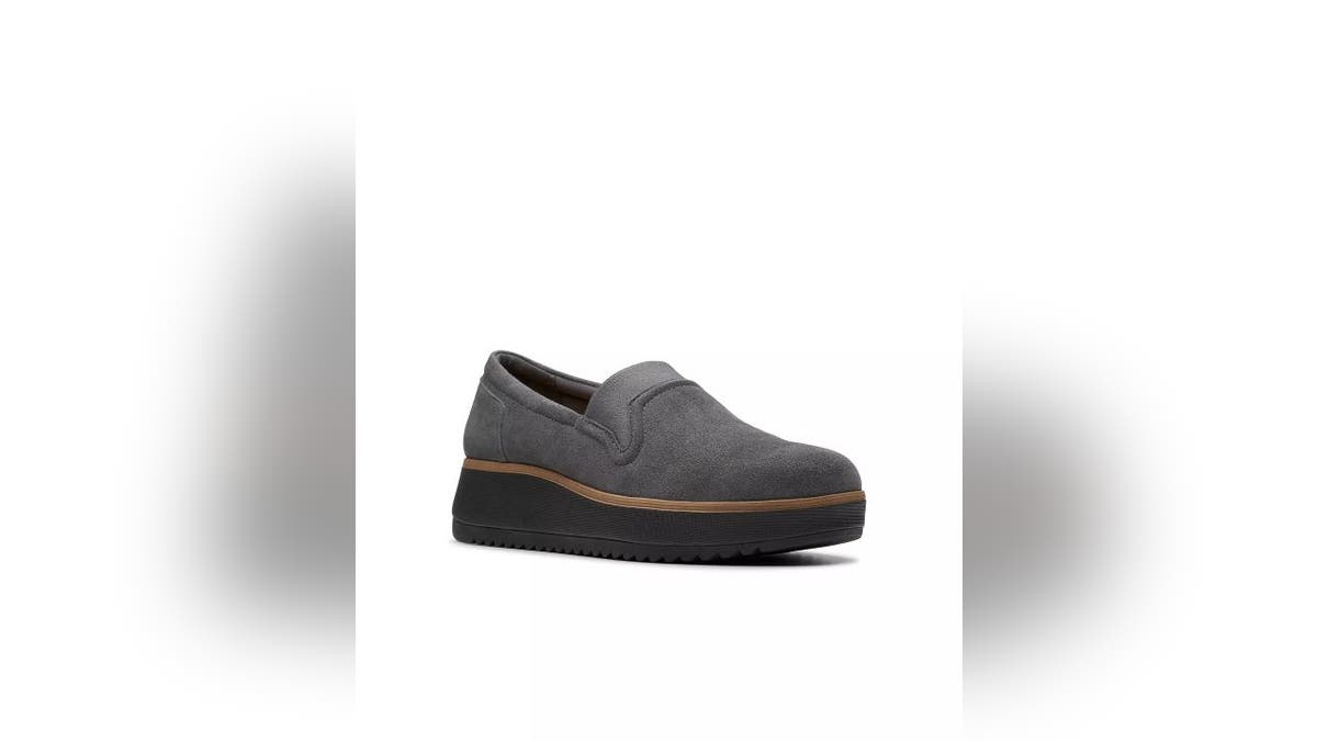 Slip these shoes on and off for an added lift.