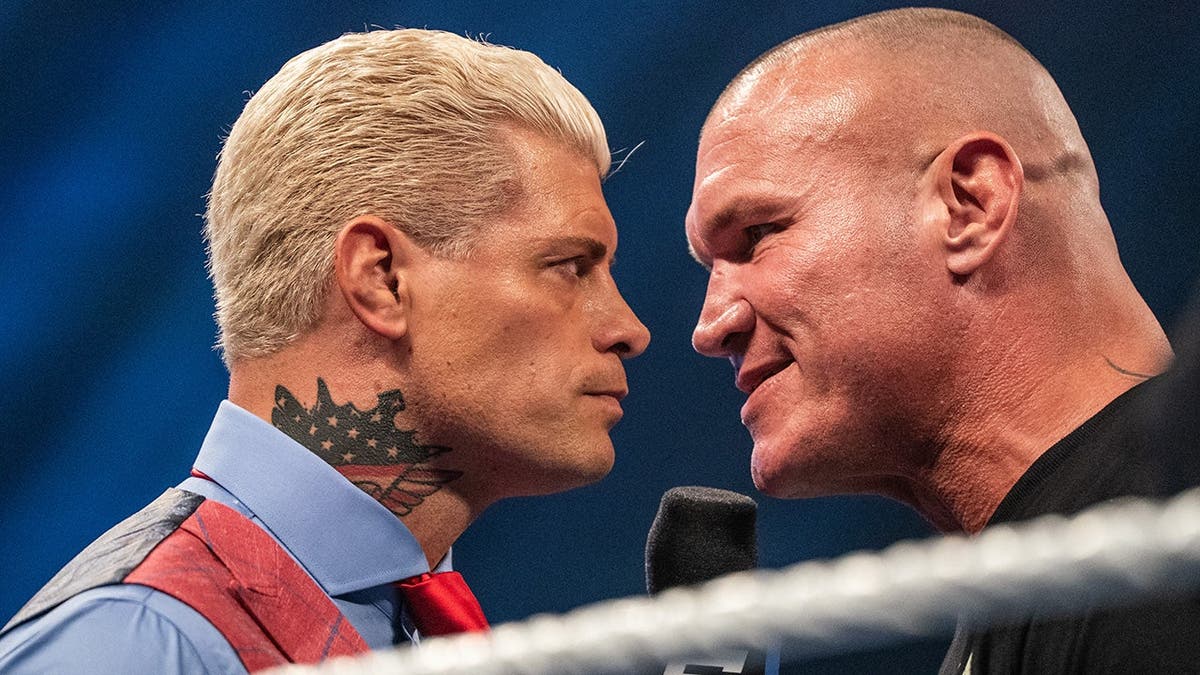 Cody Rhodes and Randy Orton speak during SmackDown in Ottawa, Ontario.