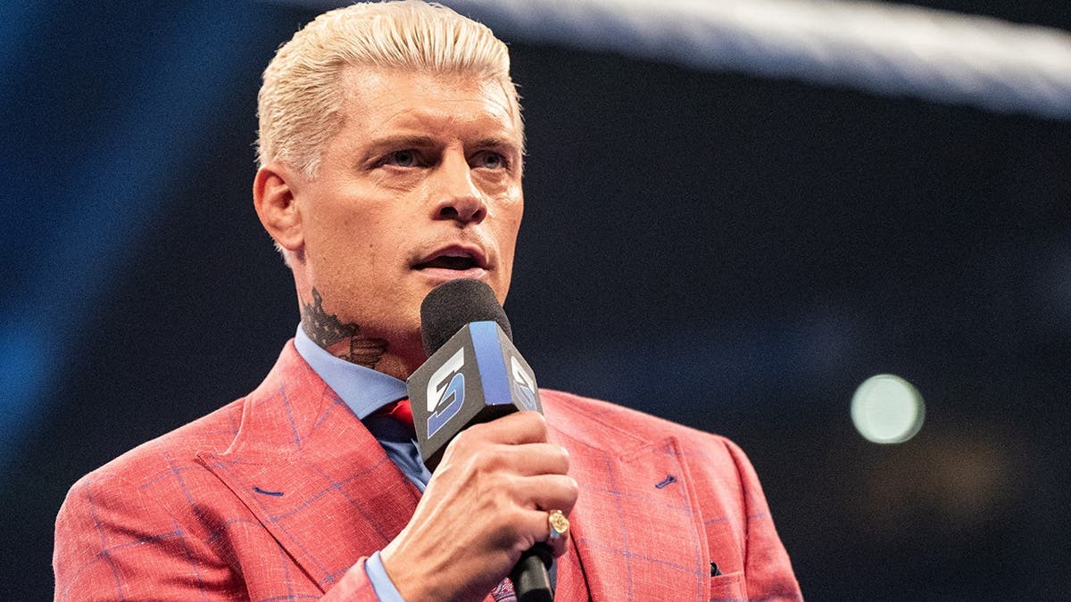 Cody Rhodes speaks during SmackDown at Canadian Tire Centre.