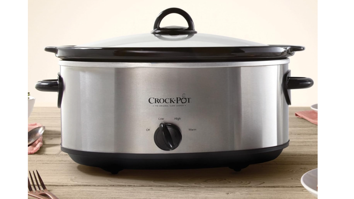 This 7-quart Crock-Pot can serve nine or more people.