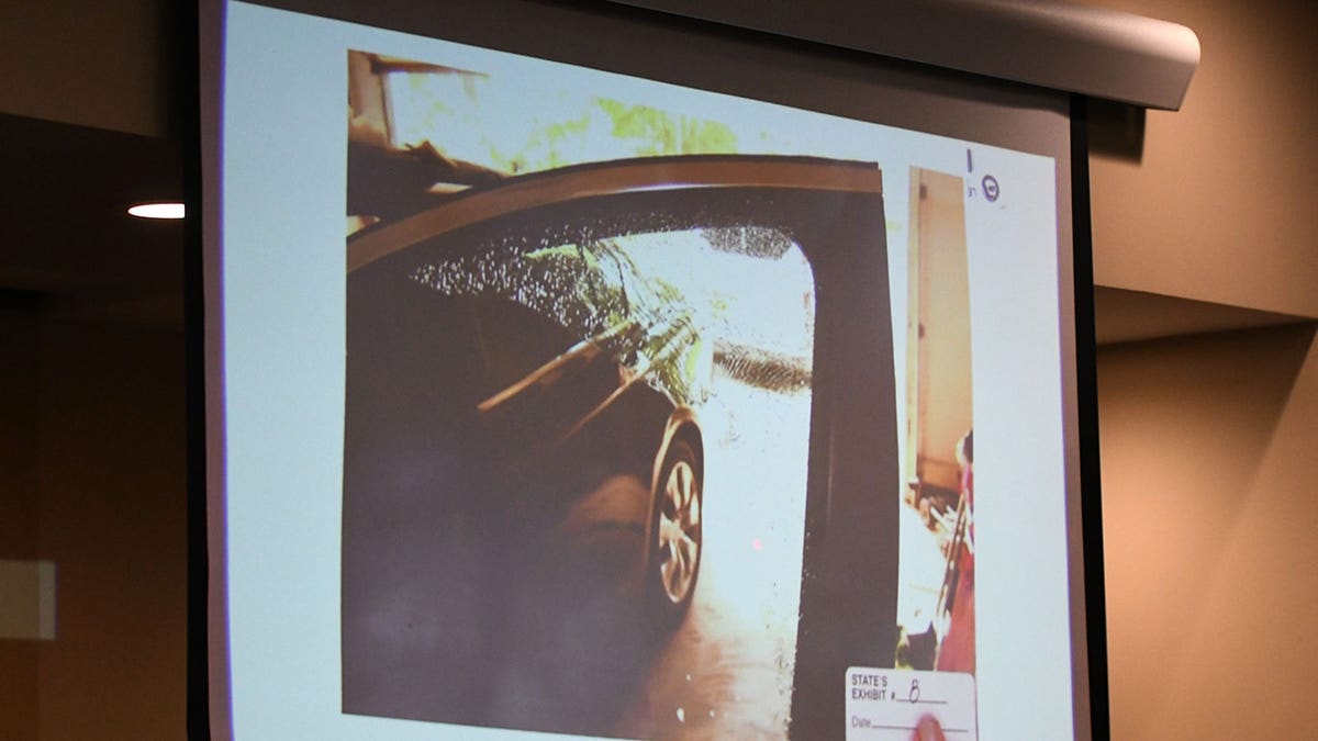 Dan Markel crime scene with police tape marking the area where the Florida State law professor was shot in his car.
