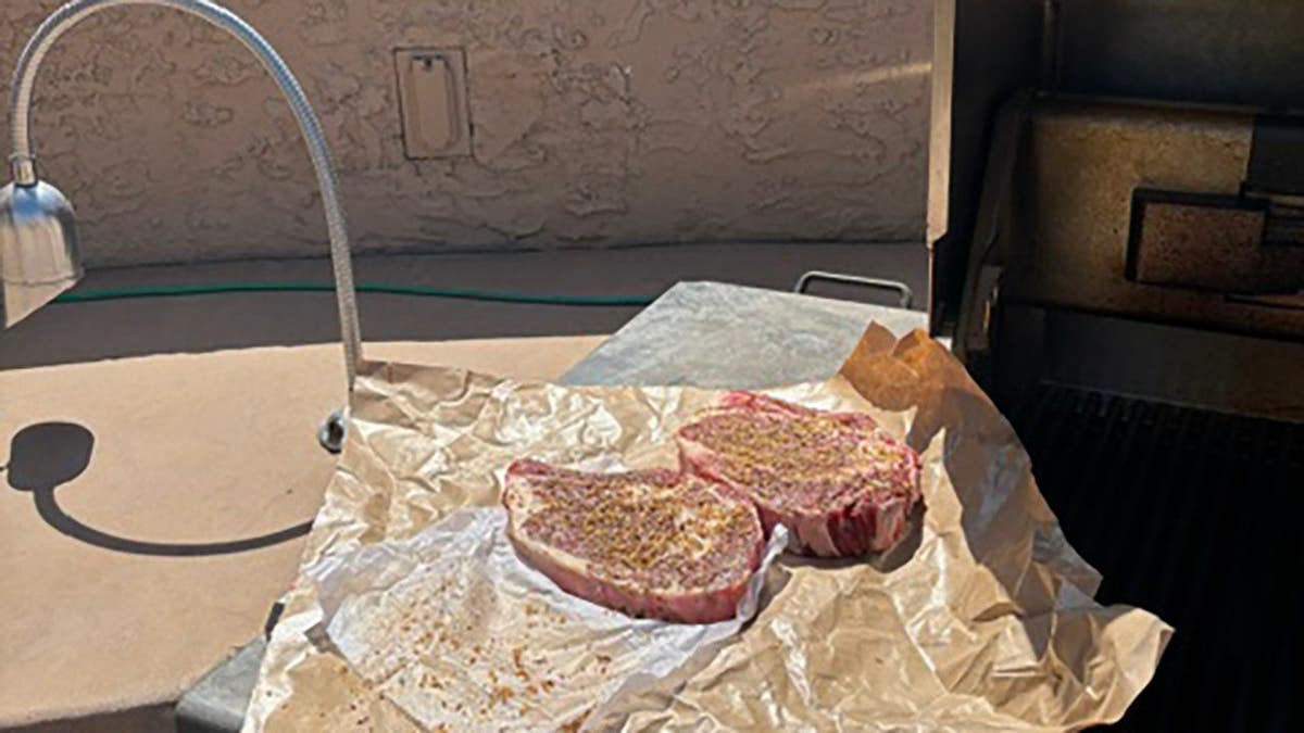 Screencaps reader Dennis from from Mesa, AZ shares his meat.