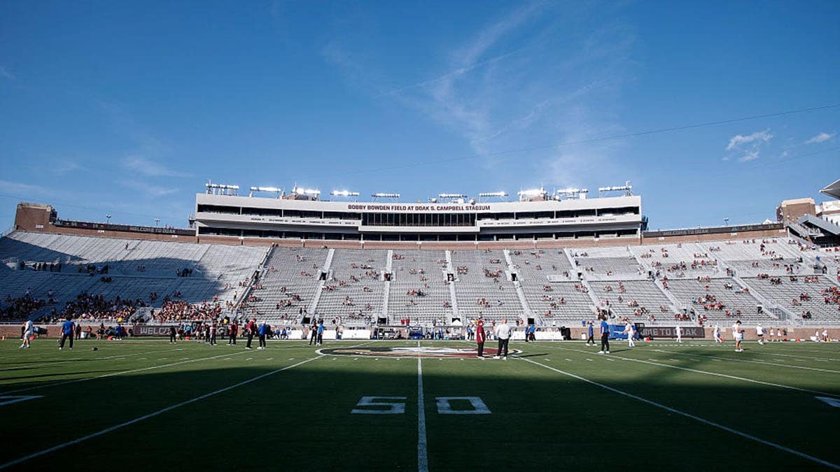 Florida State Seminoles stadium interior viewed from the 50-yard line before kickoff.