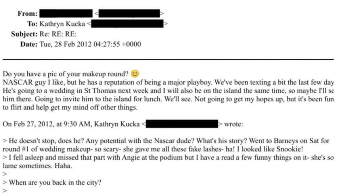 Epstein Files email. Epstein Files email.