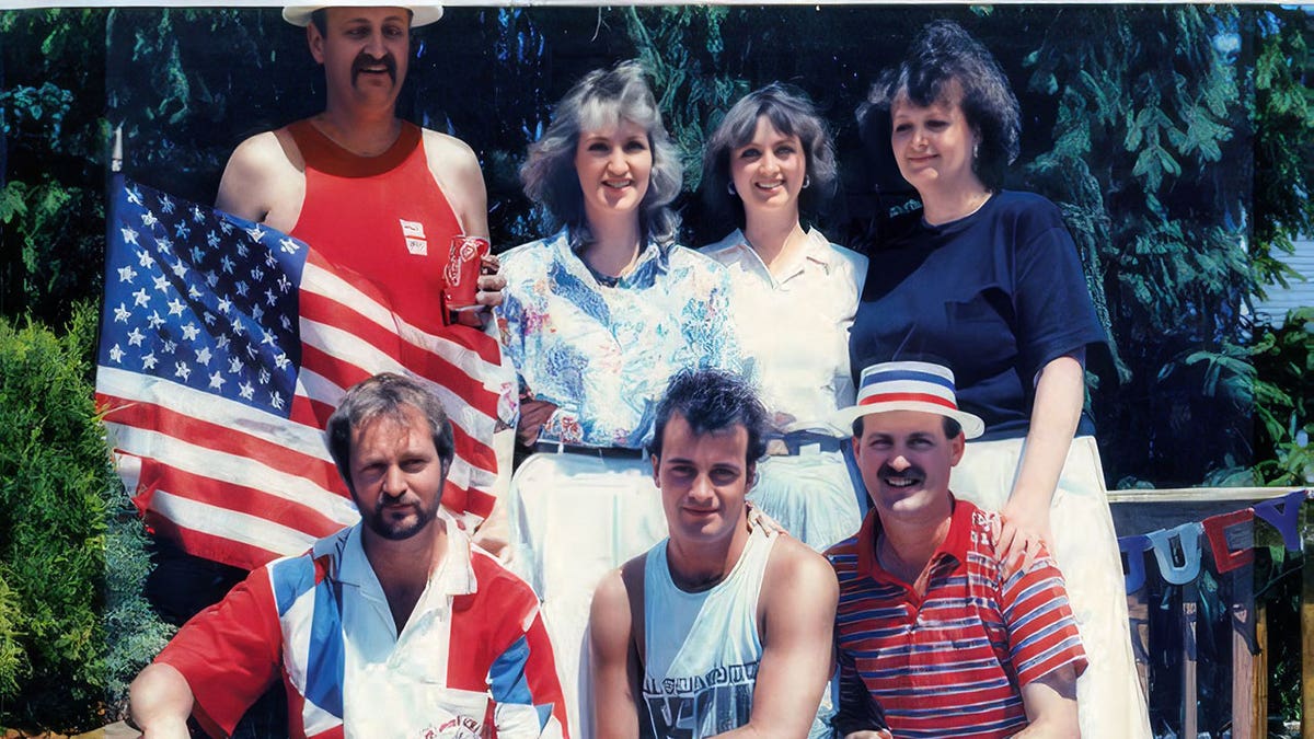 Frank Siller and his siblings in an undated photo at his annual July Fourth BBQ on Staten Island, New York.