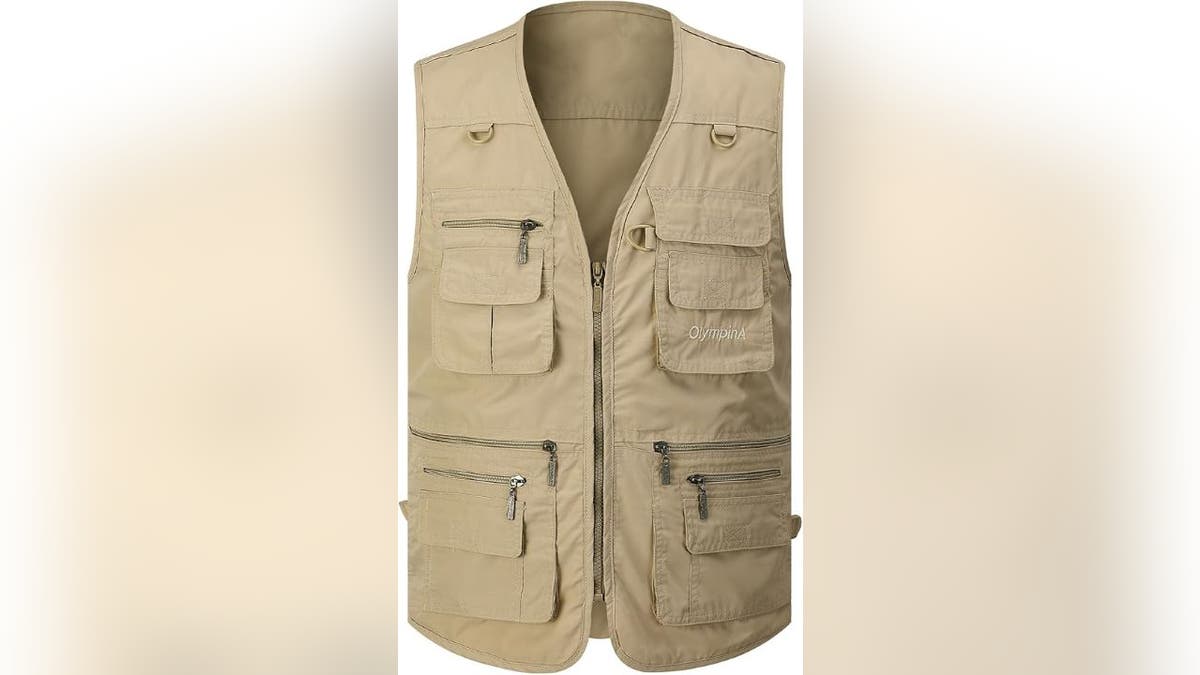 The vest also works for safari guide or fisherman costumes.