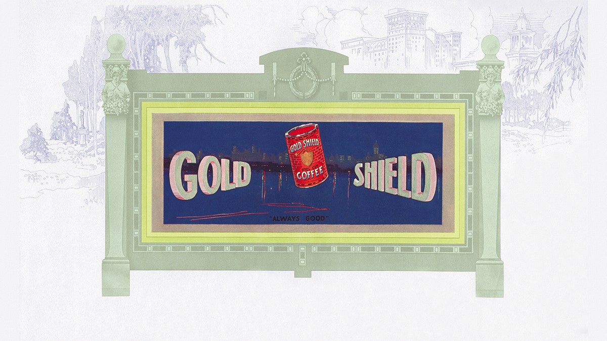 The old Gold Shield coffee logo.