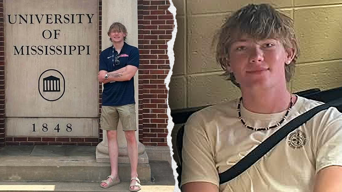 Aidan Hamilton, an 18-year-old University of Mississippi freshman, appears in these images that his mother posted to Facebook. He is one of two Ole Miss students who died under suspicious circumstances this week.