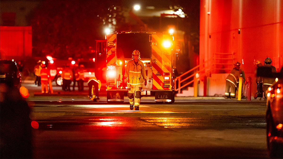 First responders after a helicopter crashed