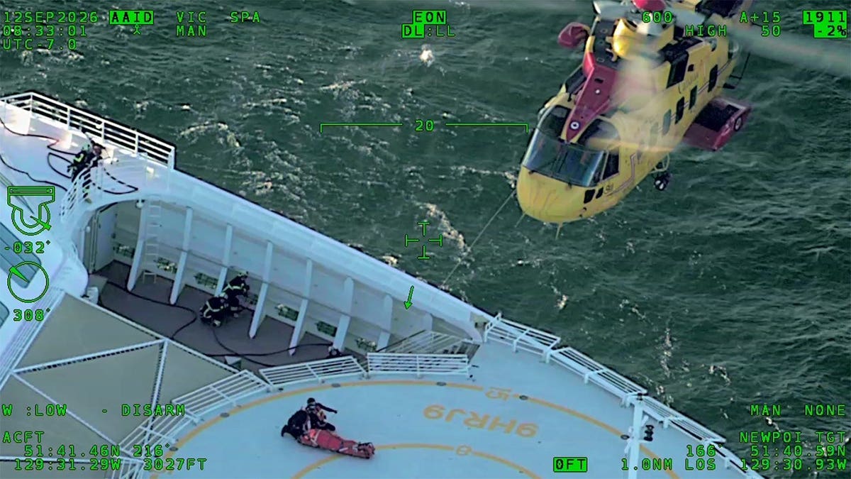A Royal Canadian Air Force helicopter and rescue team were deployed to the ship.