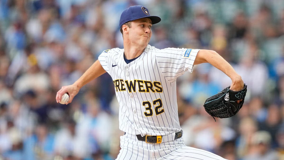 Jacob Misiorowski throws a pitch during the first inning against the St. Louis Cardinals.